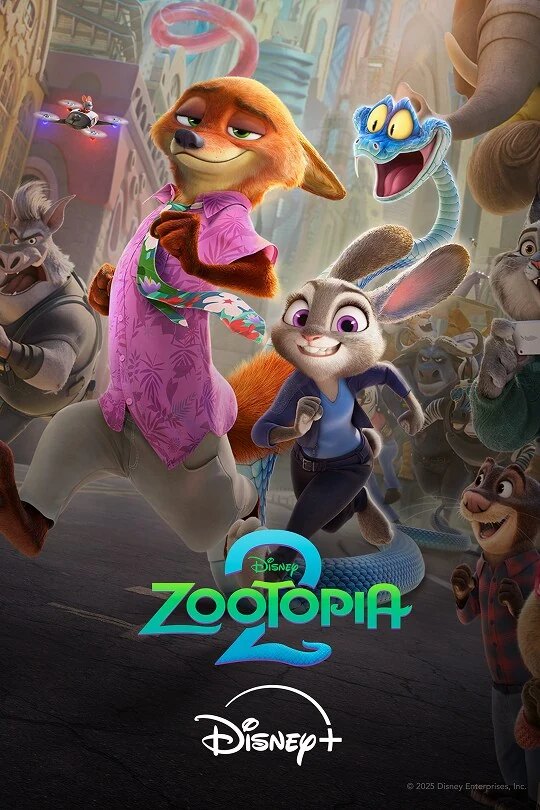 Evergreen Disney home poster for Zootopia 2