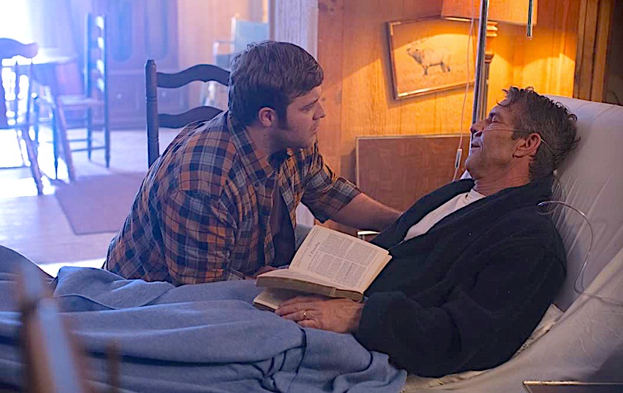 Facebook post film image: Bart visits Arthur in the hospital for I Can Only Imagine