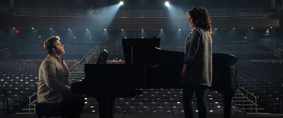 Official film still: Bart Millard at the piano for I Can Only Imagine