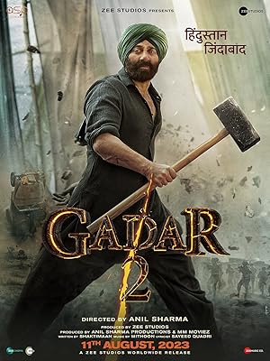 Gadar 2 Movie Download Free Dual Audio Hindi  2023 HDPrint 720p – 480p |  Card