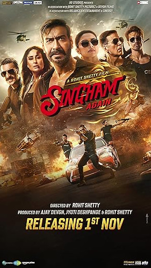 Singham Again Movie Download Free Hindi  2024 HDPrint 1080p – 720p – 480p |  Card